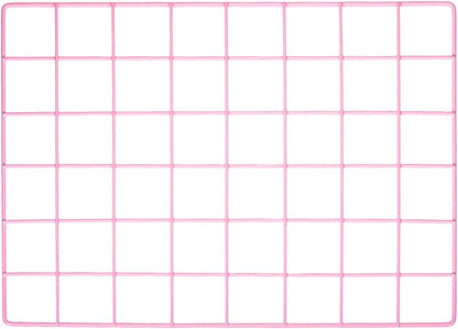 YOKIVE Iron Wire Grid Panel, Decorative Panels Board | Photo Pictures Display Holders Hanging Frame for Home Office (Black, 16"x12")