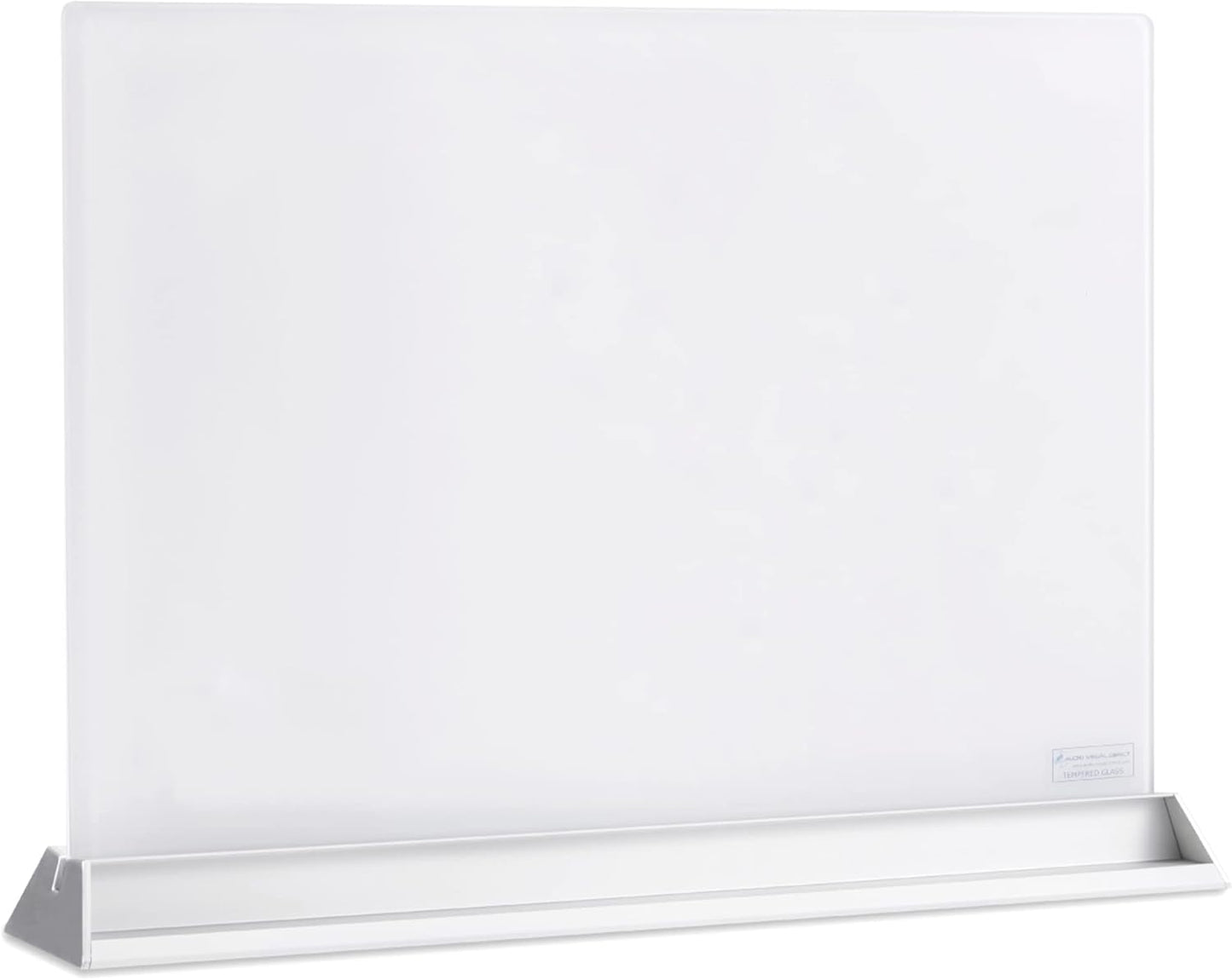 Audio-Visual Direct - Glass Desktop Computer Keyboard Whiteboard Notepad Set, Black (Includes Neon Marker, Eraser & Sticky Notes)