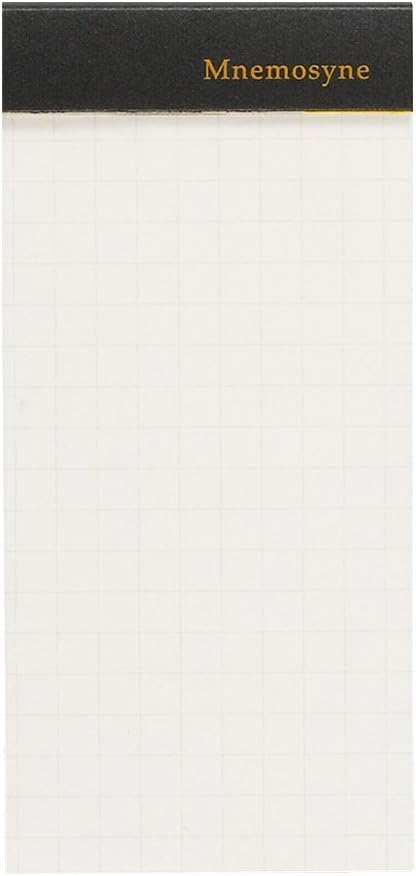 Maruman Mnemosyne Lined Notebook- Vertical A5, 5.83" x 8.27", 70 Sheets / 140 Pages, 7mm College Ruled With Center Line Journal, Perforated Pages & Wire-Bound to Lay Flat, Black, Made in Japan - Colors B