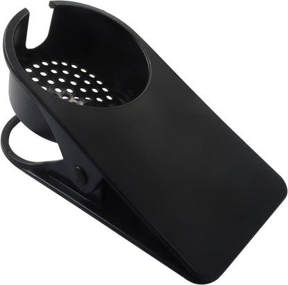 1 Pack Black Drinking Cup Holder Clip, Desk Cup Holder Table Edge Clamp, Office Accessories for Home/Office