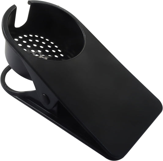 1 Pack Black Drinking Cup Holder Clip, Desk Cup Holder Table Edge Clamp, Office Accessories for Home/Office