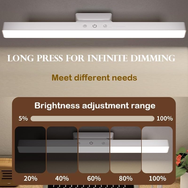 BY-J Computer Monitor Light Bar, Eye-Care USB Reading LED Task Lamp with Touch Control, Fit for Curved Monitor, No Screen Glare Dimmable Desk Lamp Computer Monitor Light Bar for Screen Home Office