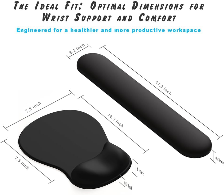 ErgoComfort Gel Wrist Rest Mouse Pad-Ergonomic Office Mousepad with Wrist Support-Non-Slip, Design Desk Accessories Mat for Home&Game Decor (06Mocha Sand)