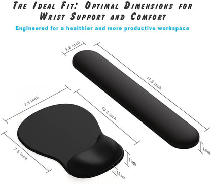 ErgoComfort Gel Wrist Rest Mouse Pad-Ergonomic Office Mousepad with Wrist Support-Non-Slip, Design Desk Accessories Mat for Home&Game Decor (06Mocha Sand)