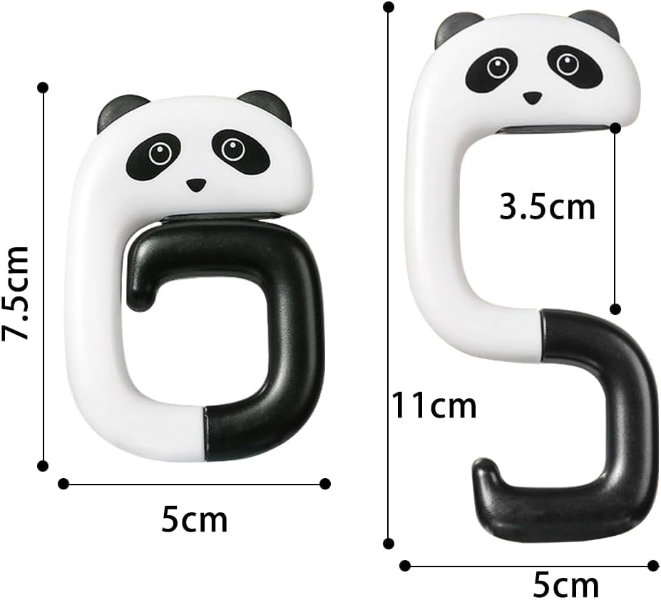 4pcs Travel Portable Plastic Bag Cute Animal Hook for Hanging Decorative Table Purse Bag Hooks Wall Hanger Holder Handbag Hanger