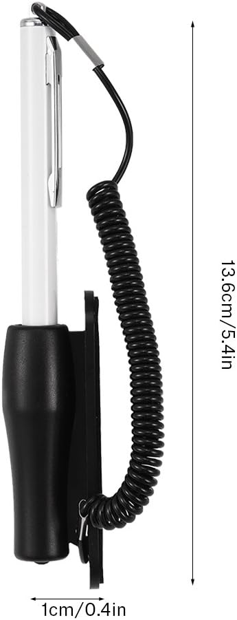 Stylus Pen with Holder and Spring Tether – 6mm Soft Tip Touch Screen Pen for Capacitive Screens, Anti-Loss Stylus with Dock for iPad Android Tablets Laptop Car GPS – No Bluetooth or Battery Needed