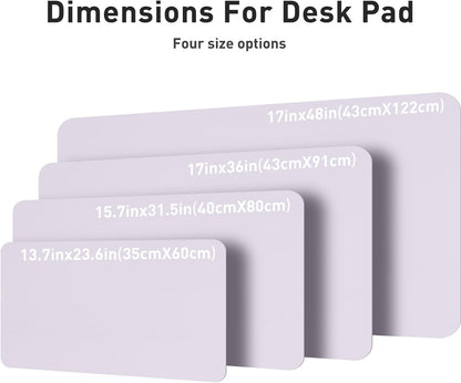 Aothia Leather Desk Pad Protector, Mouse Pad, Office Desk Mat, Non-Slip PU Leather Desk Blotter, Laptop Desk Pad, Waterproof Desk Writing Pad for Office and Home (Black,36" x 17") - Colors A