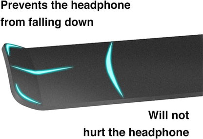 Aluminum Under-Desk Headphone Hook, with Strong Adhesive VHB Tape, Holds 5 lbs (Black)