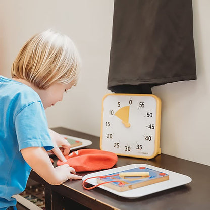 Time Timer 8 Inch Learning Center Classroom Set — 60 Minute Visual Timer for Kids with Dry Erase Activity Cards for Kids Classroom, Learning Centers and Teachers Desk Clock, Secondary (3-Pack)