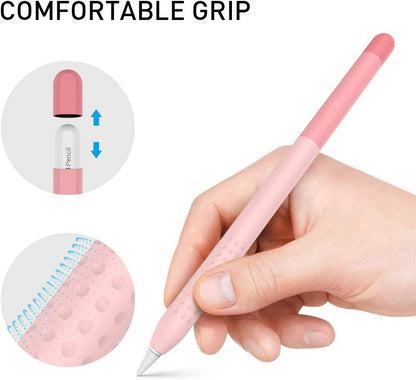 Delidigi for Apple Pencil Pro Case (2024) & Apple Pencil 2nd Generation Sleeve,Soft Silicone Grip Cover,Magnetic Charging Compatible,Double Tap Support,Gradient Color Design