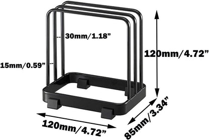 Cutting Board Organizer, Cutting Board Holder Rack, Baking Cookie Pan Sheets for Cabinet Storage or Kitchen Counter (Black)