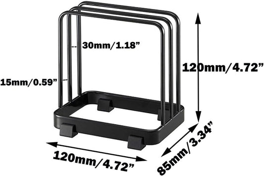 Cutting Board Organizer, Cutting Board Holder Rack, Baking Cookie Pan Sheets for Cabinet Storage or Kitchen Counter (Black)