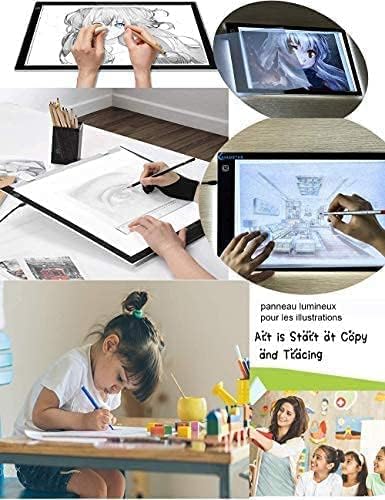 XIAOSTAR Light Box Drawing Pad A5, Tracing Board with Micro USB Cord Charge Cable and Brightness Adjustable for Artists, AnimationDrawing, Sketching, Animation, X-ray Viewing (A5) Not Rechargeable