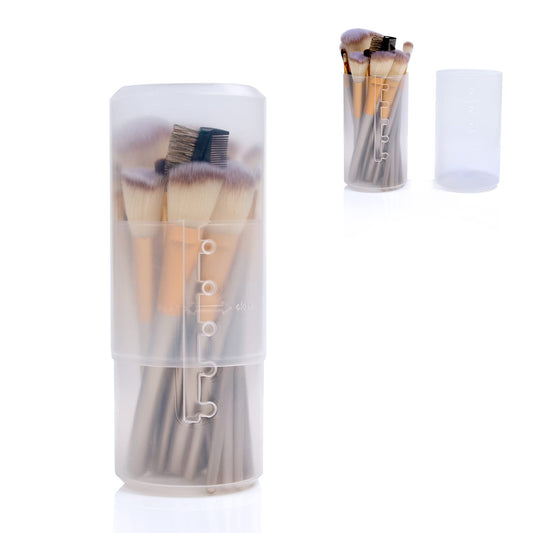 OCHEAL Makeup Brush Holders, 3 Pack of Makeup Brush Organizer Travel Case Retractable Plastic Travel Makeup Brushes Holder for Vanity Makeup Artist Brushes Storage Cup