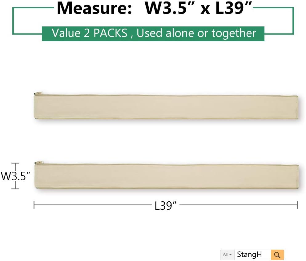 Flexible Cable Management Sleeve with Zipper - Extendable Cord Organizer System Wrap Wire Cable Cover Sleeve Holder, Keep Home & Office Clean Safe Protector for TV/Media, Beige, 39 Inches, 2 Pcs