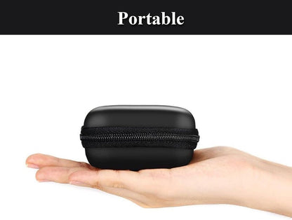 Charger Case,Mini Cable Organizer Cases,Pouch Case Bag,Small Charger Organizer,Waterproof Travel Storage Carrying Bag for USB Drives,Power Adapter,Earphones,Cords etc,Square,Black