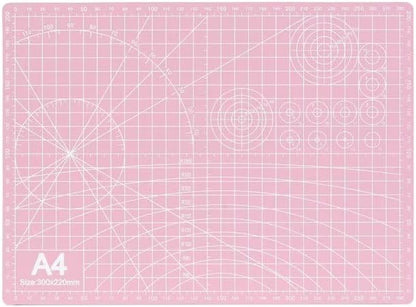 A4 Self-Healing Cutting Mat, Double-Sided Craft Mat with Grid Lines, Precision Rotary Cutting Board for Office Desk, Art Craft, Sewing, Hobby, and DIY Projects - 9x12 Inches