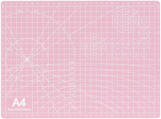 A4 Self-Healing Cutting Mat, Double-Sided Craft Mat with Grid Lines, Precision Rotary Cutting Board for Office Desk, Art Craft, Sewing, Hobby, and DIY Projects - 9x12 Inches