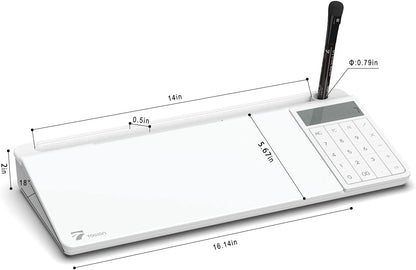 TOWON Small Compact Glass Desktop Whiteboard with Storage – 12 x 7 in Dry Erase Board for Desk, Home Office, School | Includes 5 Markers, Eraser & Holder | Space-Saving Organizer, Aesthetic Rose Gold