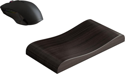 Wooden Wrist Rest, 11.8-inch Length and 22mm Thickness for Small Keyboard, Bamboo Wood Palm Rest, Ergonomic Design for Mechanical Gaming Keyboard