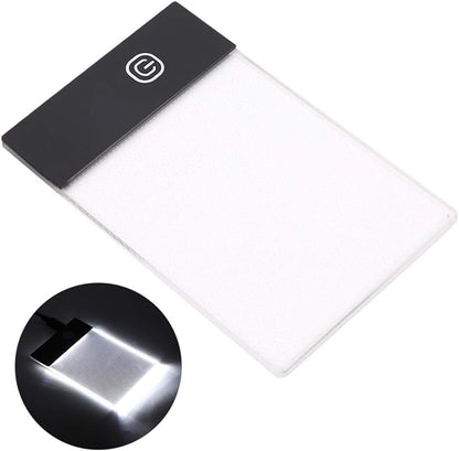 Simlug A6 Light Pad, LED Light Board, Non-Slip Backing, Bright, USB Cable, White, Plastic, Battery Powered, Art, Craft, Animation, Calligraphy, Painting