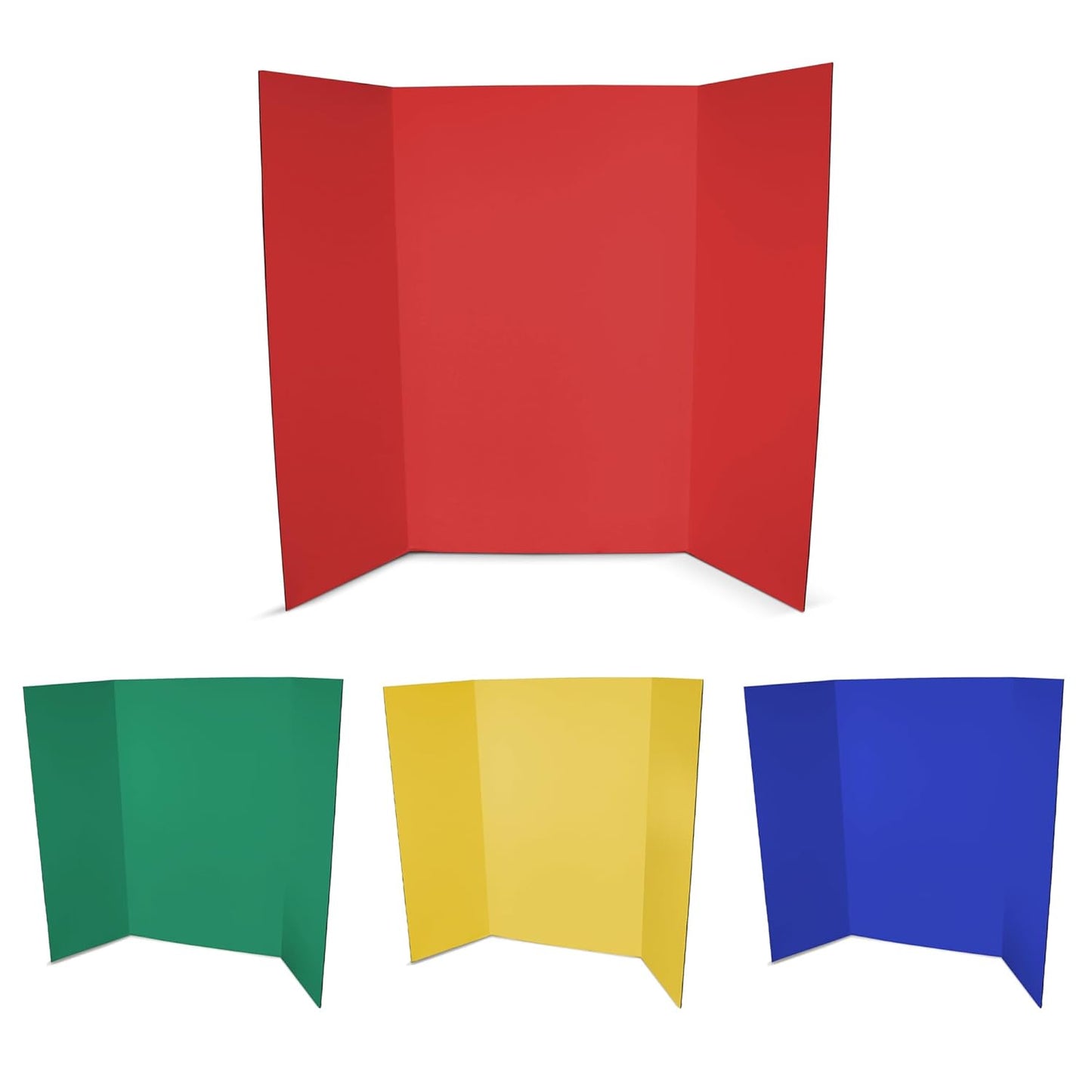 Flipside Products 36” x 48” Project Boards for Presentations, Science Fair, School Projects, Event Displays and Trifold Picture Board, Proudly Made in USA - Black - 4 Pack