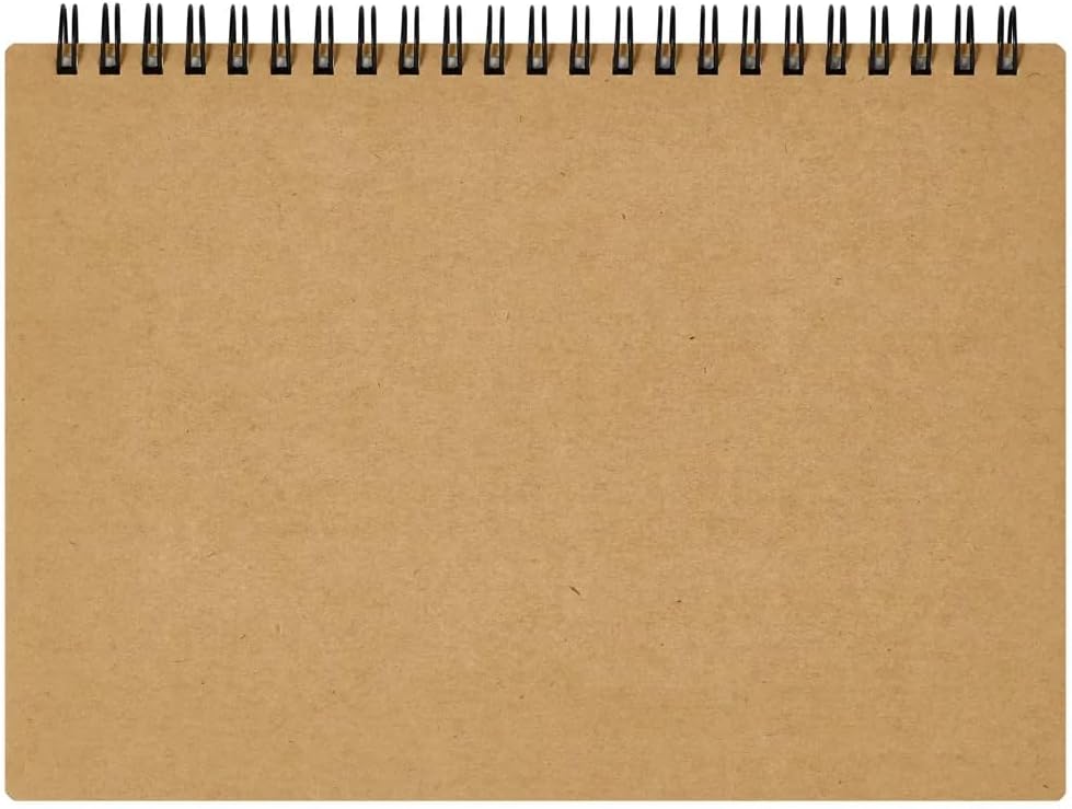 Maruman Mnemosyne Grid Notebook- Horizontal A4 Layout, 8.27" x 11.69", 70 Sheets / 140 Pages, 5mm Graph Paper Journal, Perforated Pages & Wire-Bound to Lay Flat, Black, Made in Japan
