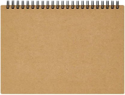 Maruman Mnemosyne Grid Notebook- Horizontal A4 Layout, 8.27" x 11.69", 70 Sheets / 140 Pages, 5mm Graph Paper Journal, Perforated Pages & Wire-Bound to Lay Flat, Black, Made in Japan