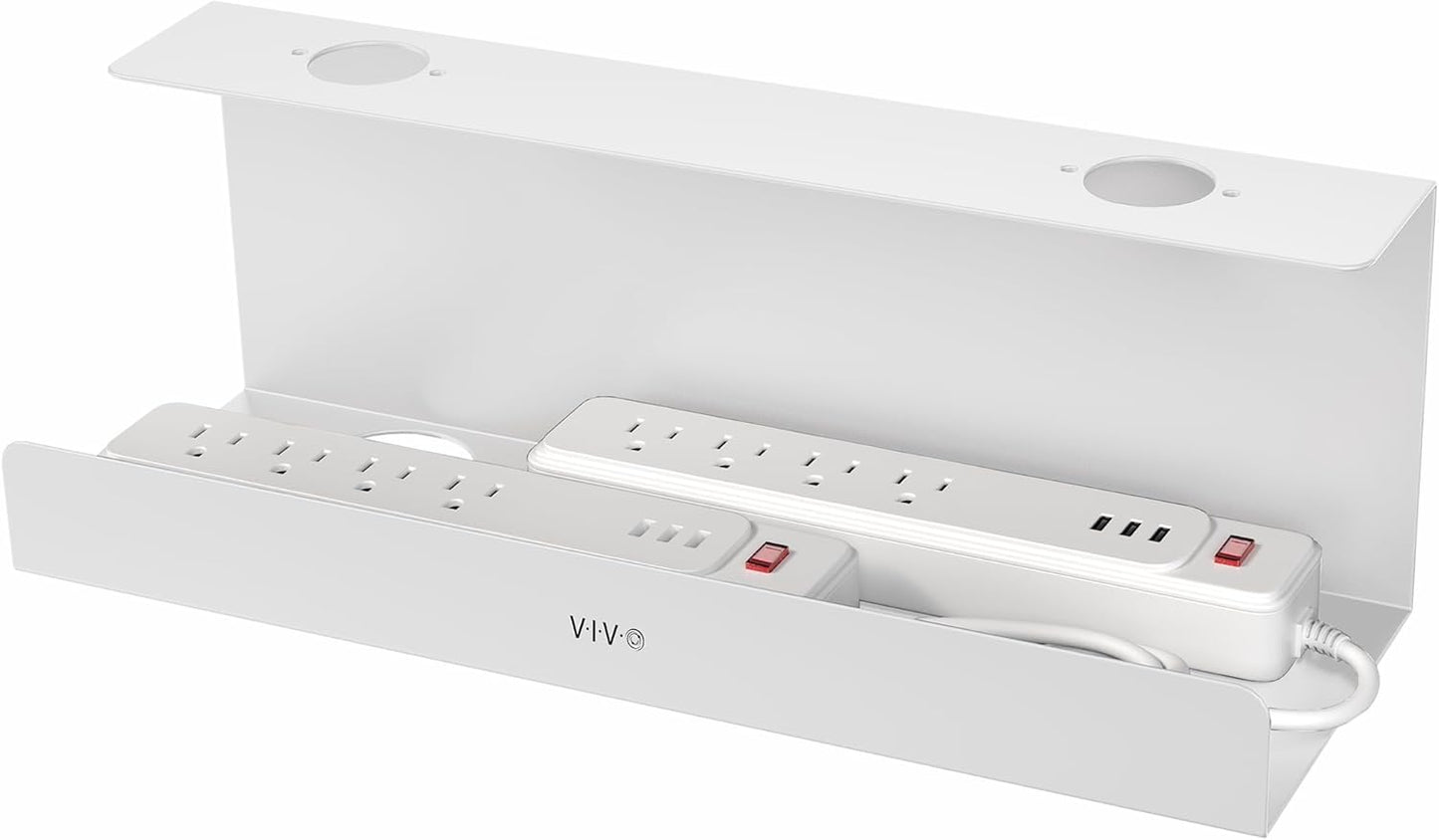 VIVO Under Desk 17 inch Cable Management Tray, Power Strip Holder, Cord Organizer, Wire Tamer for Office and Home, Black, DESK-AC06-1C