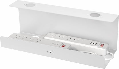 VIVO Under Desk 17 inch Cable Management Tray, Power Strip Holder, Cord Organizer, Wire Tamer for Office and Home, Black, DESK-AC06-1C