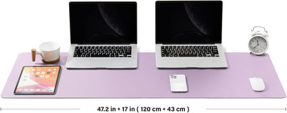 Cork Desk Mat - Dual-Sided Desk Pad for Office and Home - Desk Organization and Accessories - Ideal for Large Mouse Pad and Desk Mats on Top of Desks(Dark Green,90cmx 43cm)