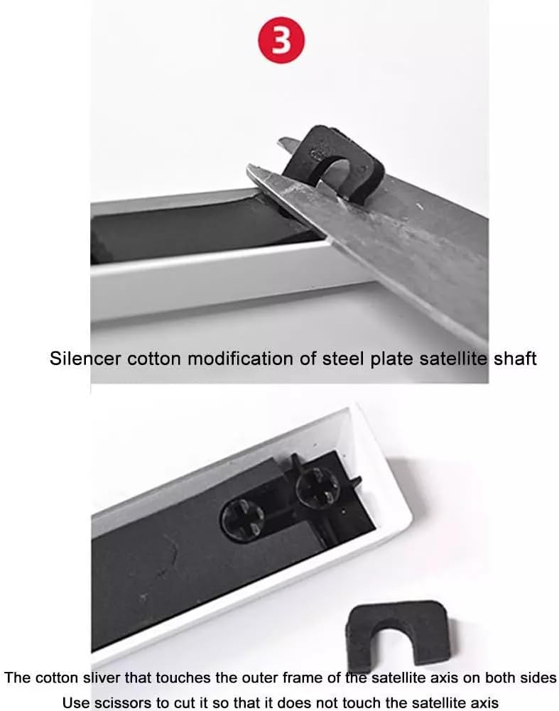 Mechanical Keyboard Spacebar Foam Sound Insulation Foam Noise Absorbing Switch Silencer Pad Cotton Compatible with 6.25U Mechanical Keyboard Space Bar Black 4PCS/Set