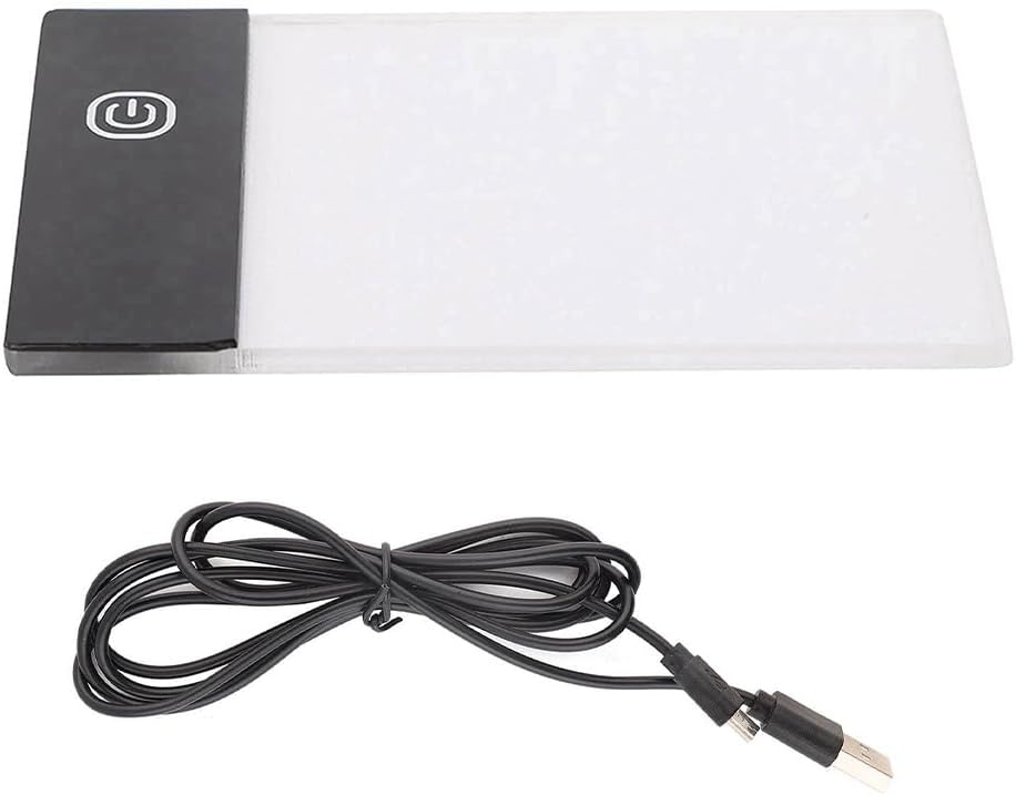 Msiud LED Light Board, A6 Portable Box Tracer Function Brightness Adjustable Tracing Flip Book Tablet Copy Paint Pad Drawing Sketching Power Artcraft Transferring Streaming Animation Stenciling