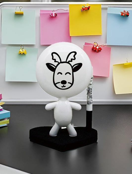 Dry Erase Board - TITTO in Love, Draw Your Ideas - Ceramic Doll - Black Office Design Desk - Coworkers Office Home Gift (Black)