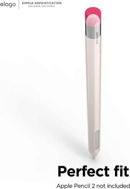 elago Compatible with Apple Pencil Pro Case & Apple Pencil 2nd Generation Case, Compatible with Magnetic Charging, Double Tap, Squeeze, Haptic (Must Read Installation Instructions) [Lovely Pink]