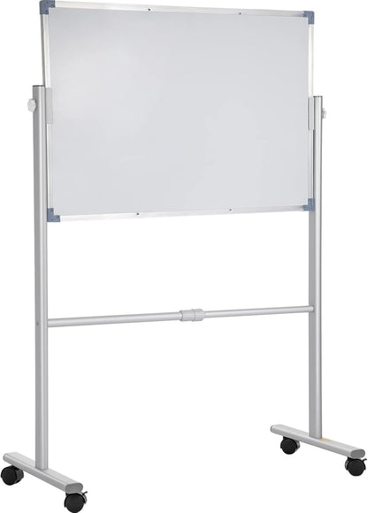 VEVOR Magnetic Glass Whiteboard, Dry Erase Board 36"x24", Wall-Mounted Large White Glassboard Frameless, with Marker Tray, an Eraser and 2 Markers, Black