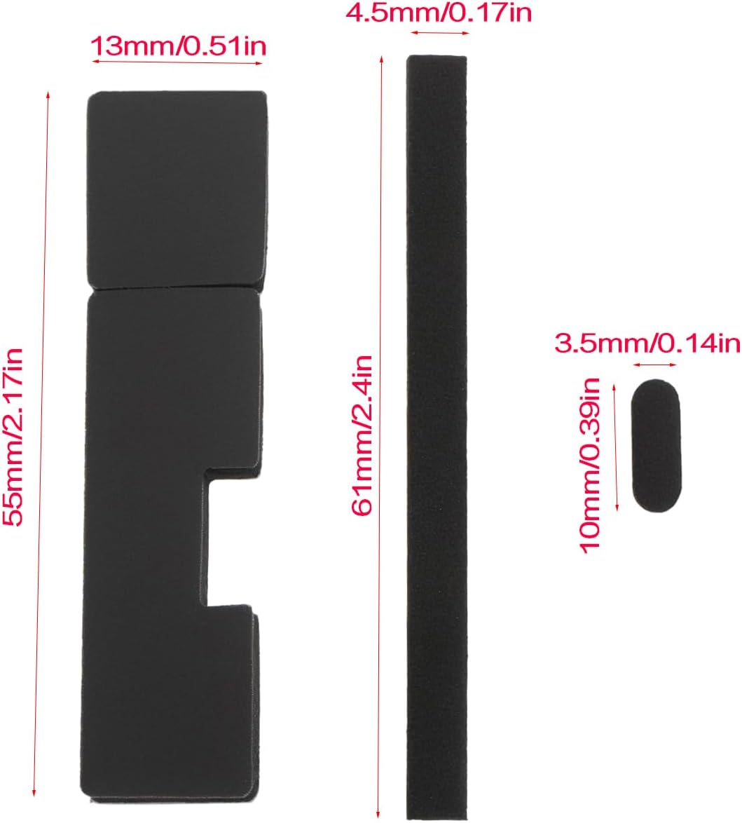 7pcs Mechanical Keyboard Spacebar Silencer Pad Poron Eva Stabilizer Foam Pad Compatible with 6.25U/7U Space Bar Caps Black