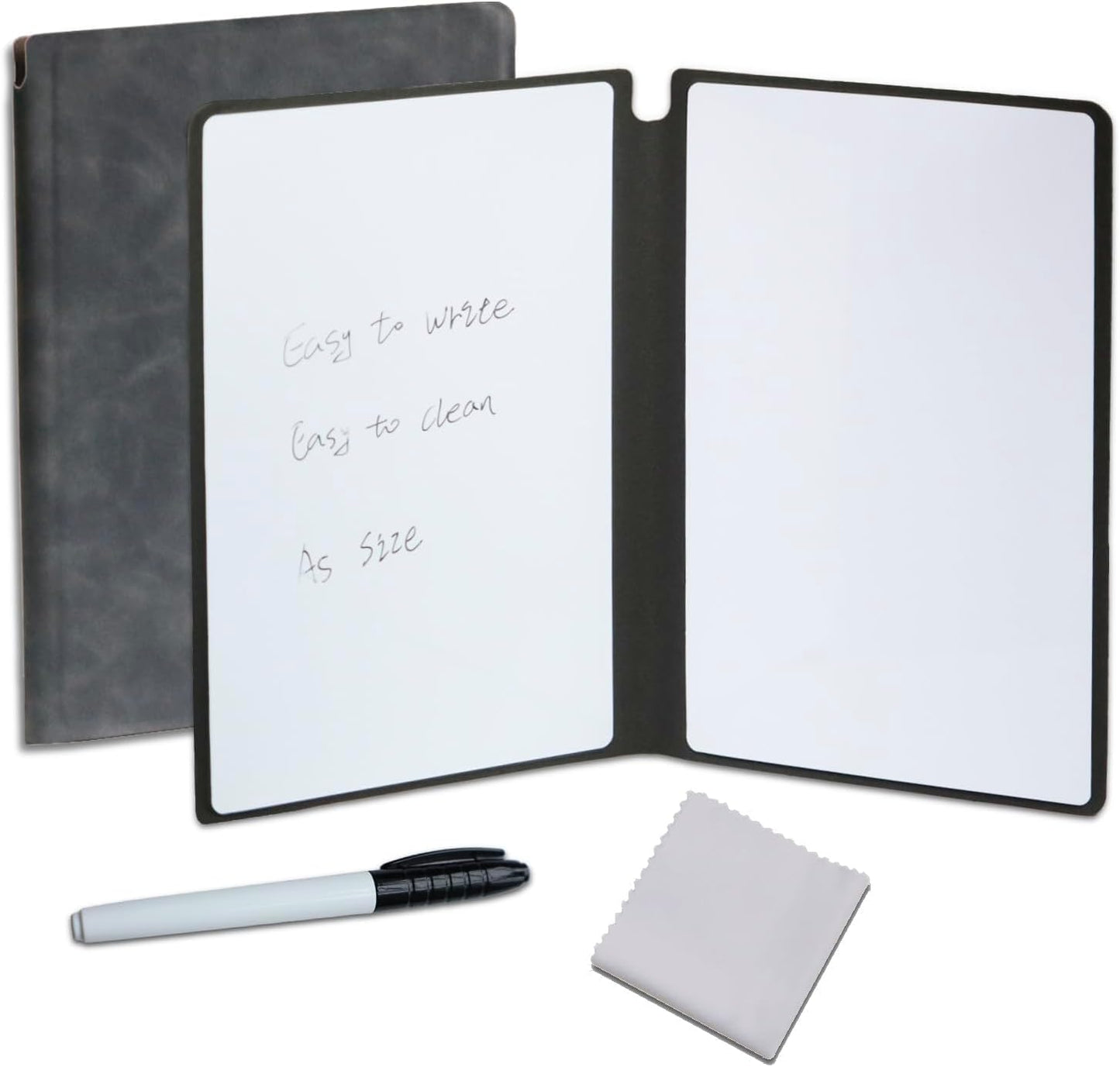 Portable Small Dry Erase Board Whiteboard Notebook Handheld, Reusable White Board Dry Erase Notebook for Desk, At Home Office Study Essentials-9.5" x 6.6" (Pink)