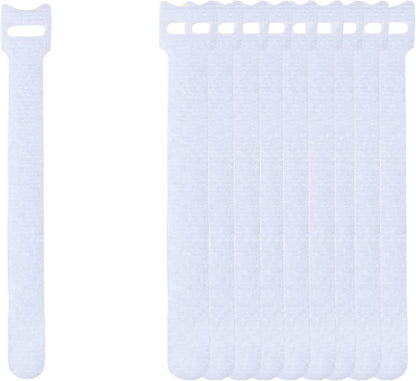 California JOS 60 PCS 6 Inches Reusable Cable Ties, Wire Ties, Cord Organizer, Cable Organizer, Adjustable Cable Management - White