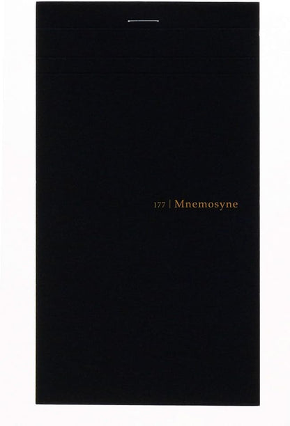 Maruman Mnemosyne Lined Notebook- Vertical A5, 5.83" x 8.27", 70 Sheets / 140 Pages, 7mm College Ruled With Center Line Journal, Perforated Pages & Wire-Bound to Lay Flat, Black, Made in Japan - Colors B