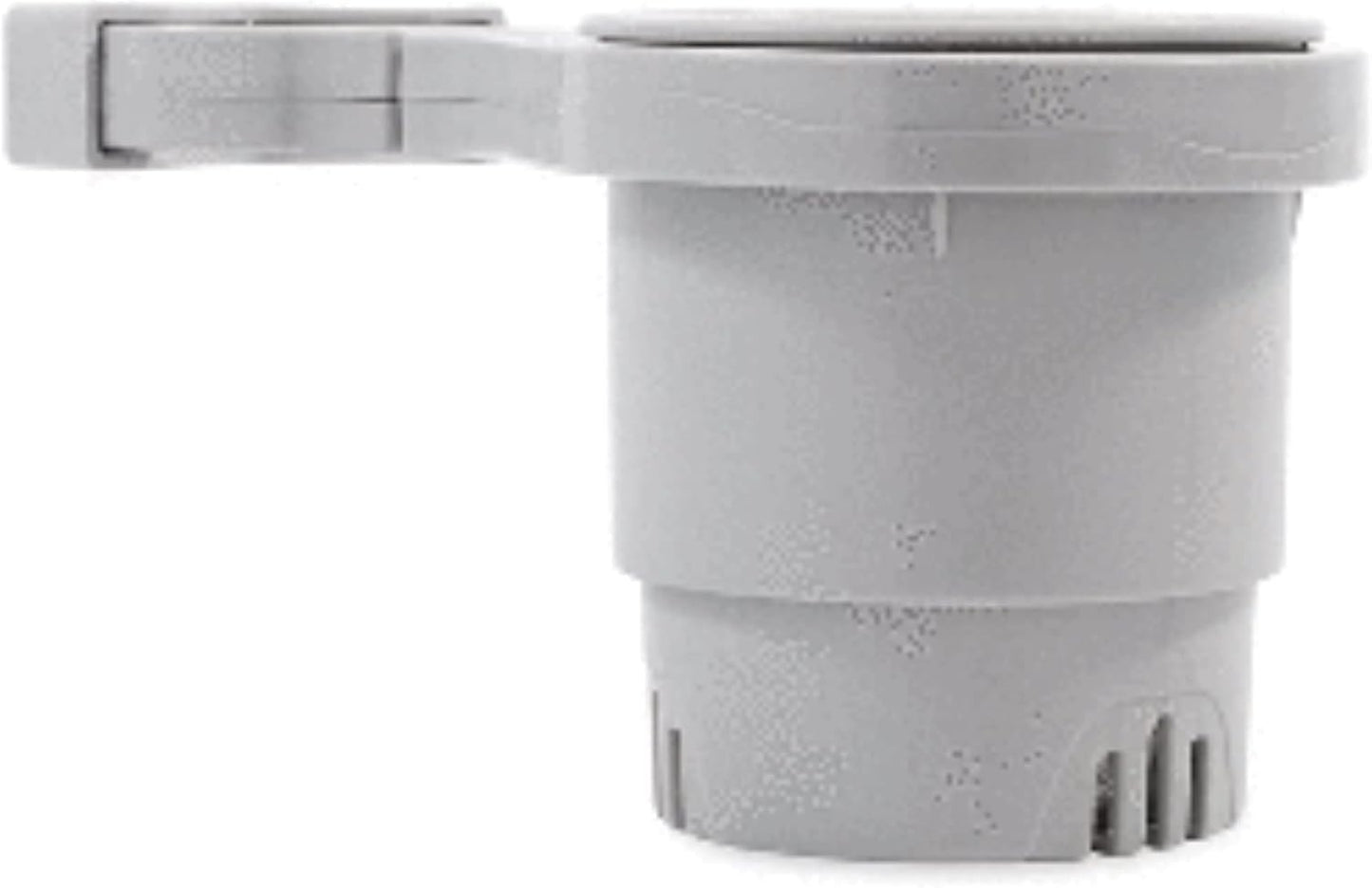 Camco Large Clamp Mounted Cup Holder-Provides a Secure Location for Your Beverage-Mountable for Up to 2-Inch Rail-White (53083)