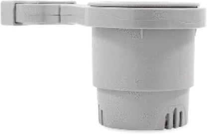Camco Large Clamp Mounted Cup Holder-Provides a Secure Location for Your Beverage-Mountable for Up to 2-Inch Rail-White (53083)