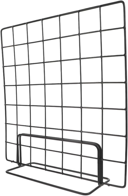 Multi-Functional Wire Grid Display Stand 13.77In Tabletop Photo Organizer Panel for Craft Shows and Desktop Display