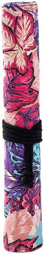 Funny live Paint Brush Holder Art Supplies, Artist Brush Holder & Art Supply Storage Organizer Roll-Up Case Bag, Protect Acrylic Oil Watercolor Paintbrushes (Peony-20 Slot Pockets)