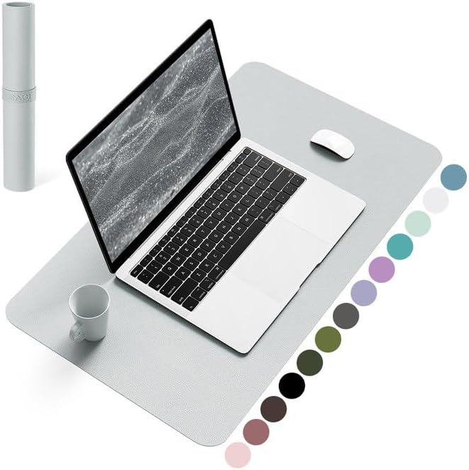 YSAGi Non-Slip Leather Desk Pad, Waterproof Laptop Computer Desk Keyboard Mat, Table Protector Blotter Mat, Large Mouse Pad for Office/Work/Home/Decor(Black, 31.5" x 15.7")