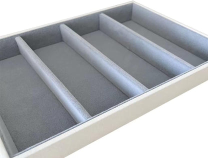 Premium Quality Sunglasses Tray Organizer Display PU Leather Exterior Soft Velvet Liner