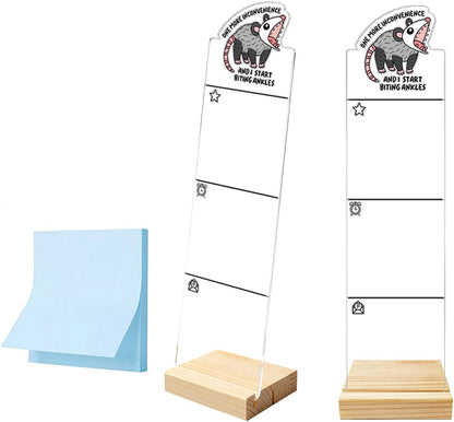 Monitor Memo Board Computer Monitor Memo Board Sticky Note Organizer Hold On Partner Im Overstimulated Sign Acrylic Desk Accessories Removable Wooden Base Set Sticky Notes 100 Sheets 11.8×3.1 inches