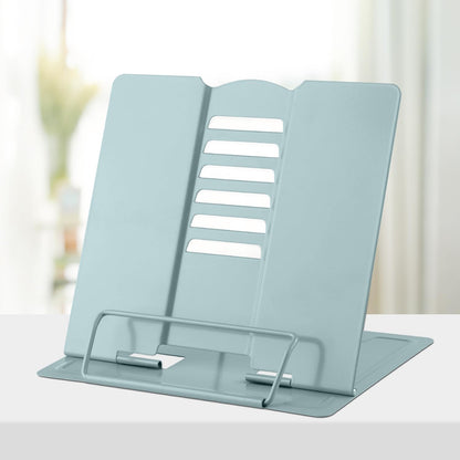 Honagu Book Stand Metal Desk Book Holder, Book Holders for Reading Hands Free, Adjustable Cookbook Documents Holder, Portable Bookstand for Music Books, Textbook, Recipe, Tablet, Ipad (Black)