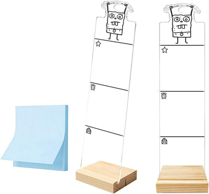 Monitor Memo Board Computer Monitor Memo Board Sticky Note Organizer Hold On Partner Im Overstimulated Sign Acrylic Desk Accessories Removable Wooden Base Set Sticky Notes 100 Sheets 11.8×3.1 inches
