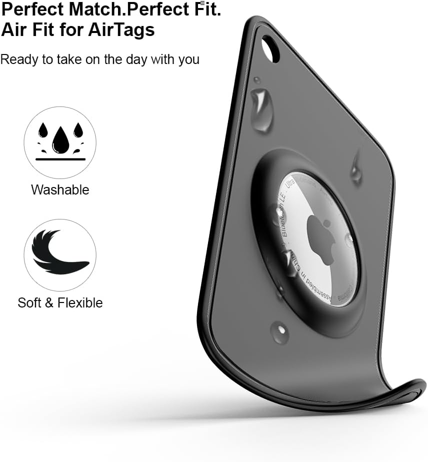 2-Pack Airtag Wallet Holder - Silicone Slim Card Holder for Apple Airtag - Ultra-Thin Air Tag Cardholder for Purses, Handbags, Backpack Wallets & Clutch Bags